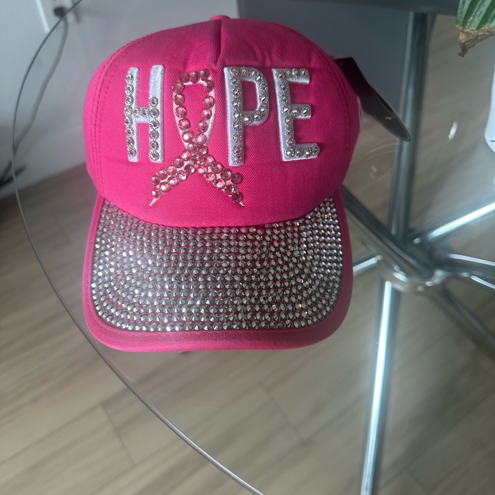 Pink Rhinestone Hope Cap - Picture 8 of 8